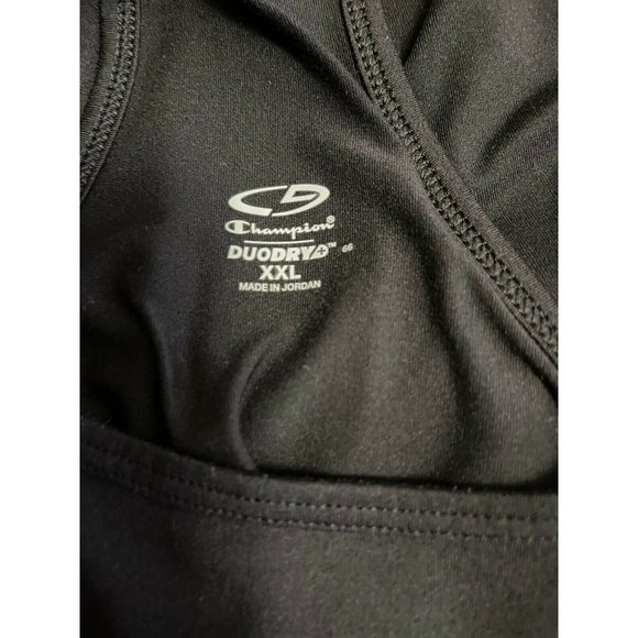 Champion Duo Dry Tank Top Womens Size XXL Solid Black Sleeveless Sport - Picture 10 of 11